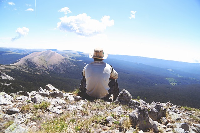 hiking på berg